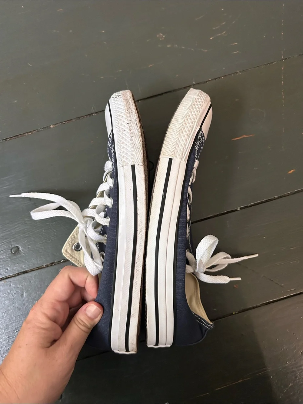 Converse All Star Low Top Blue/White Canvas Lace-Up Sneakers Women’s US 9 - Picture 8 of 10